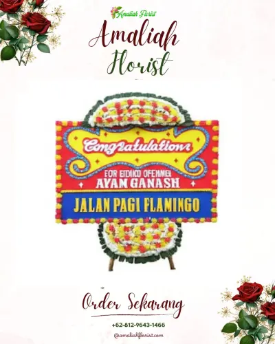 Bunga Papan Congratulation di Kaligintung